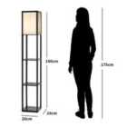 Costway Freestanding Floor Lamp with 3-Tier Storage Shelf