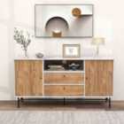 Costway Mid Century Modern Buffet Sideboard Coffee Bar Station-White