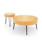 Costway Set of 2 Boho Farmhouse Coffee Table