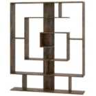 Costway 7-Tier Geometric Bookshelf with 2 Anti-Tipping Kits-Rustic Brown