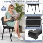 Costway 5 Piece Modern Stackable Upholstered Armless Conference Reception Chair