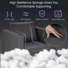 Costway Single PU Leather Accent Tub Chair with Pillow