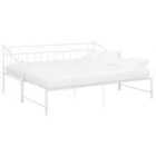 vidaXL Pull-out Sofa Bed Frame White Metal 90x200 cm (324777)
