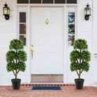 Costway 115cm Artificial Boxwood Topiary Ball Tree for Home Office Front Porch-Green