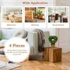 Costway 4 Pieces Heart-Shape Artificial Plant Set-Green