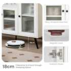 Costway Industrial Wooden Kitchen Storage Cabinet with Tempered Glass Doors-White