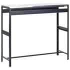 Beliani Outdoor Bar Table MAENZA Black 40 cm 120 cm Metal