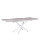 Beliani Extending Dining Table MOIRA White 160/200 cm 90 cm