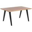 Beliani Dining Table LENISTER Brown/ Black 150 cm 90 cm
