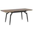 Beliani Extending Dining Table BARBOSA Dark Brown 140/180 cm 80 cm