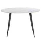 Beliani Dining Table ODEON White 120 cm 120 cm