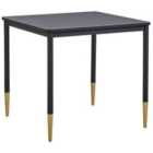 Beliani Dining Table SHALFORD Black 80 cm 80 cm