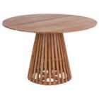 Beliani Dining Table MESILLA Brown 120 cm 120 cm Acacia Wood