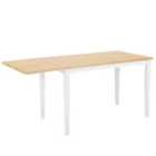 Beliani Extending Dining Table LOUISIANA Light Brown 120/160 cm 75 cm Wood