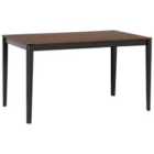 Beliani Dining Table CEDAR Dark Walnut 135 cm 80 cm
