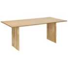 Beliani Dining Table MOORA Natural Ash Wood 180 cm 90 cm