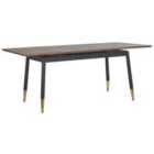 Beliani Extending Dining Table CALIFORNIA Dark Brown 160/200 cm 90 cm