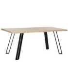 Beliani Dining Table GRAHAM Light Brown 180 cm 90 cm