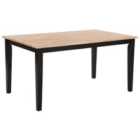 Beliani Dining Table GEORGIA Black 150 cm 90 cm Wood