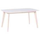 Beliani Dining Table SANTOS White 150 cm 90 cm