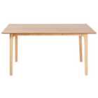 Beliani Dining Table DELMAS Light Ash Wood 160 cm 90 cm