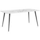 Beliani Dining Table SANTIAGO White 160 cm 80 cm