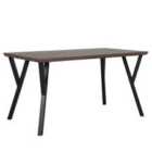 Beliani Dining Table BRAVO Dark Brown 140 cm 80 cm