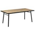 Beliani Dining Table IVORIE Light Ash Wood 180 cm 90 cm