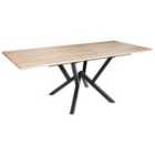 Beliani Extending Dining Table ANSELL Light Brown 160/200 cm 90 cm