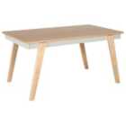 Beliani Dining Table PHOLA Light Oak 150 cm 90 cm