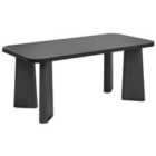 Beliani Dining Table ATLIN Black 180 cm 90 cm