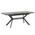 Beliani Extending Dining Table BENSON Light Grey 140/180 cm 80 cm