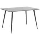 Beliani Dining Table SANTIAGO Grey Concrete Effect 120 cm 80 cm