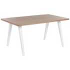 Beliani Dining Table LENISTER Brown/ White 150 cm 90 cm