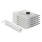 Harbour Housewares Vacuum Storage Bags with Hand Pump - Medium (50x70cm) - White - Pack of 5