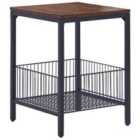 Beliani Side Table KENNER Dark Brown