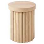 Beliani Side Table GENOLA Light Brown