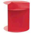 Beliani Side Table TAGGART Metal Red