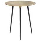 Beliani Side Table WAIPU Metal Gold