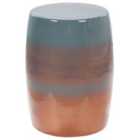 Beliani Side Table FRAGUITA Metal Blue