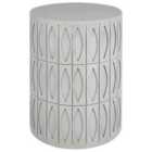 Beliani Side Table DEARA Light Grey