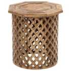 Beliani Side Table KHANPUR Mango Wood Brown