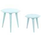 Beliani Set of 2 Side Tables KANRI Light Blue