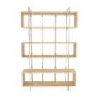 Decorotika Bruti 5-tier Bookcase Bookshelf Display Unit - Oak And Gold