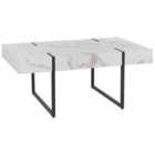 Beliani Coffee Table MERCED White Marble