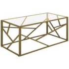 Beliani Coffee Table ORLAND Glass Gold