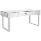 Beliani Coffee Table NESLE Mirrored Silver with Storage