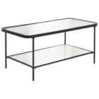 Beliani Coffee Table BLAIR Tempered Glass Black