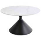 Beliani Coffee Table HAIWEE Ceramic Black/ White