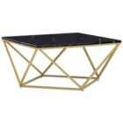Beliani Coffee Table MALIBU Black/ Gold